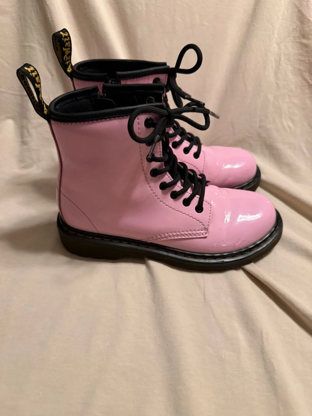 Dr. Martens Girls Pink Combat Boots Size 2